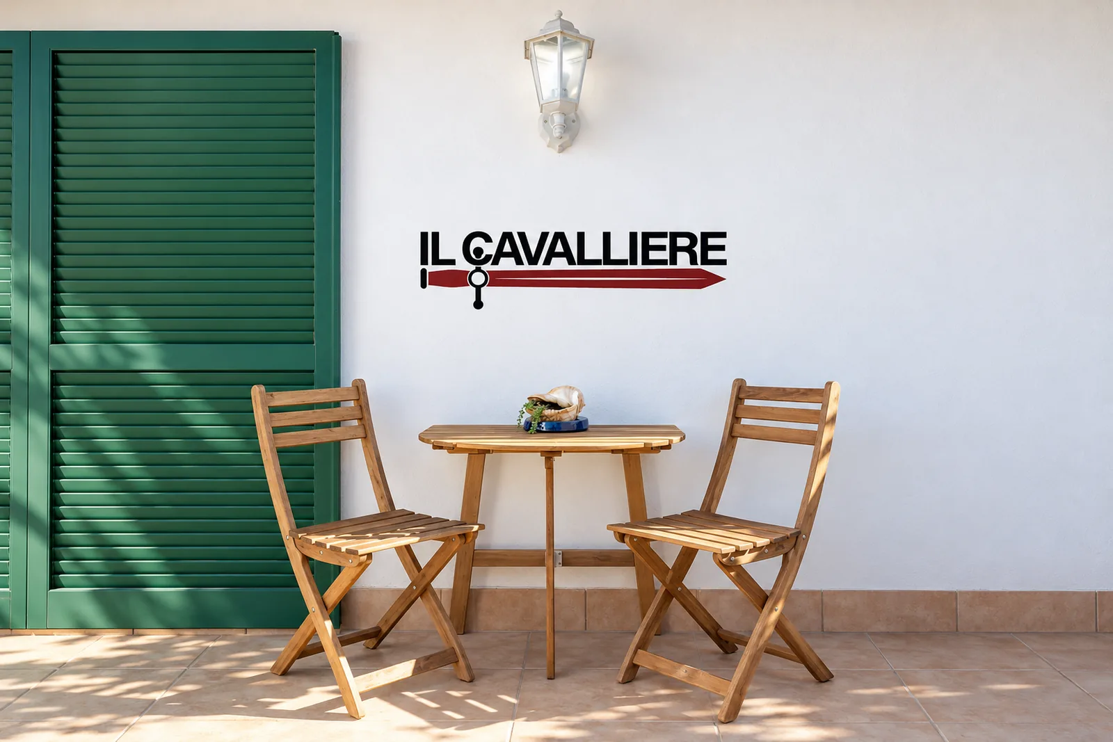 L’ingresso del B&B con il logo